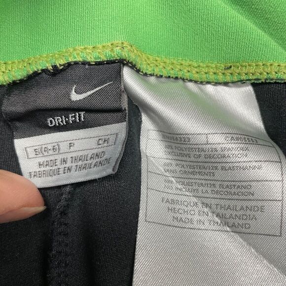 Nike Black/Green Wide Waistband Boot Cut Yoga Pants EUC Small - Picture 9 of 11